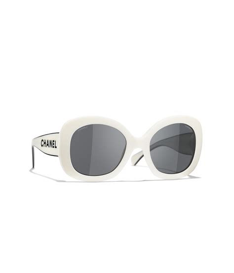 chanel white quilted sunglasses